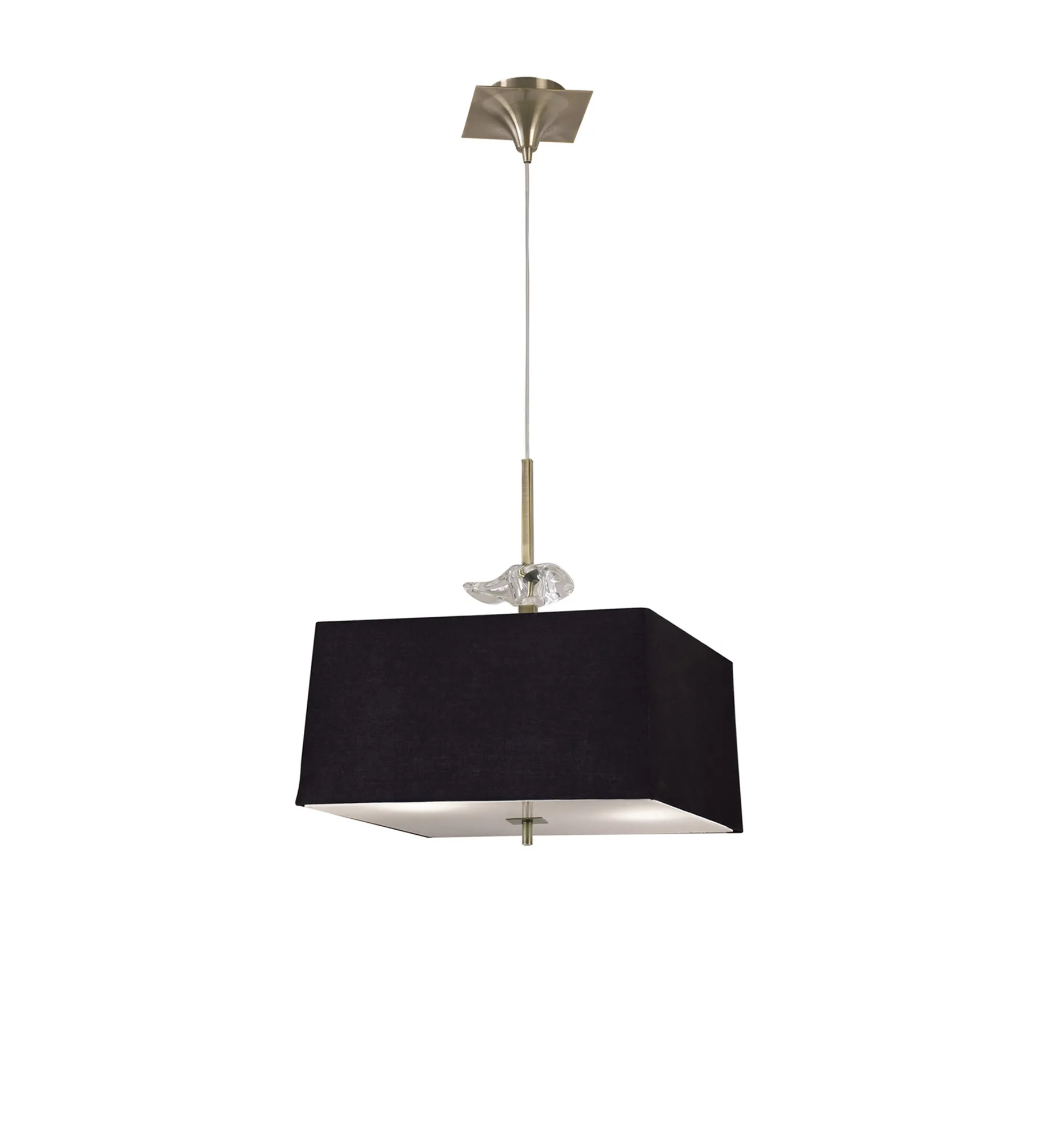 M0784AB/BS  Akira AB Square Pendant 4 Light